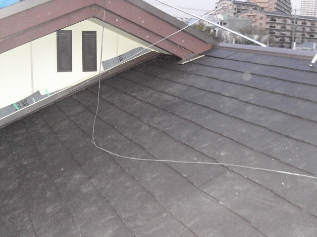 新規屋根材の設置後